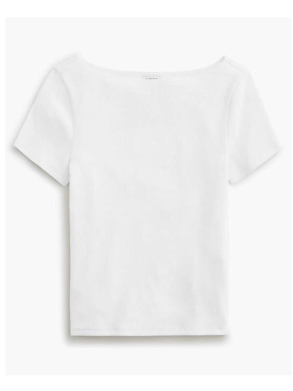 J. Crew Factory White Boat Neck Short Sleeve Tee